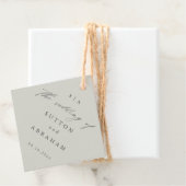 Mongram Script Hochzeit Geschenkanhänger (Beispiel)