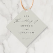 Mongram Script Hochzeit Geschenkanhänger (Vorderseite)