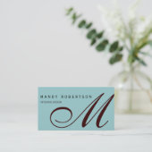 Mongram Trend Interior Designer Business Card Visitenkarte (Stehend Vorderseite)