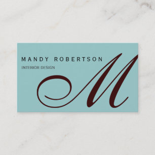 Mongram Trend Interior Designer Business Card Visitenkarte
