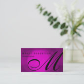 Mongram Trend Interior Designer Business Card Visitenkarte (Stehend Vorderseite)
