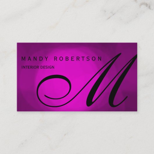 Mongram Trend Interior Designer Business Card Visitenkarte (Vorderseite)