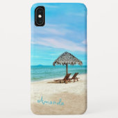Mongram Tropical Beach Landschaft Case-Mate iPhone Hülle (Rückseite)