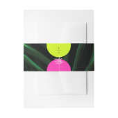Mongram Tropical Neon Arches Palm Tree Wedding Einladungsbanderole (Vorderseite Beispiel)