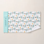 Mongram Tropical Summer Palm Trees Sunshine Beach Badhandtuch Set (Handtuch)