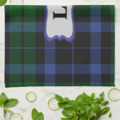 Mongram Wallace Tartan Blue Green Sports & Kitchen Handtuch (Gefaltet)