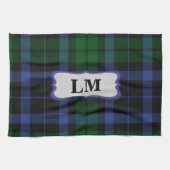 Mongram Wallace Tartan Blue Green Sports & Kitchen Handtuch (Horizontal)