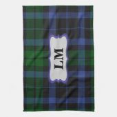 Mongram Wallace Tartan Blue Green Sports & Kitchen Handtuch (Vertikal)