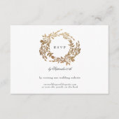 Mongram Wappen Classic Elegant Wedding Website RSVP Karte (Vorderseite)
