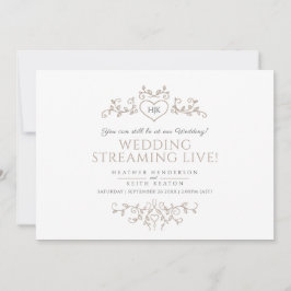 Mongram, White-Leaf-Hochzeit live Streaming Ankündigung