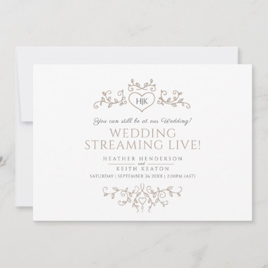 Mongram, White-Leaf-Hochzeit live Streaming Ankündigung (Vorderseite)