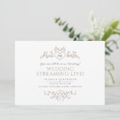 Mongram, White-Leaf-Hochzeit live Streaming Ankündigung (Stehend Vorderseite)