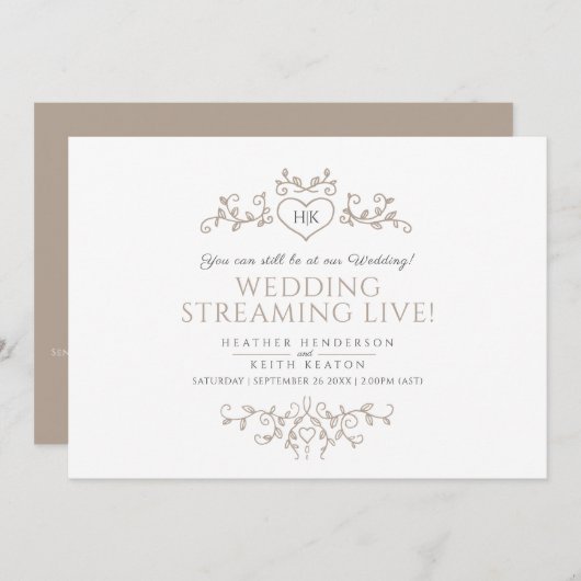 Mongram, White-Leaf-Hochzeit live Streaming Ankündigung (Vorne/Hinten)