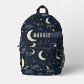 Mongramm der Himmelsnachtstars Bedruckter Rucksack (Vorderseite)