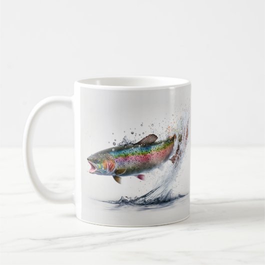 Mongramm für den Fang von Regenbogenforellen Kaffeetasse (Links)