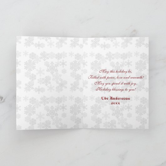 Mongramm für die bezaubernde Weihnachtsfamilie Karte (Innenseite)