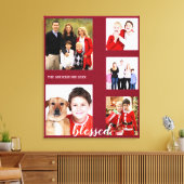 Mongramm für die bezaubernde Weihnachtsfamilie Leinwanddruck (Insitu (Wohnzimmer))