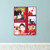 Mongramm für die bezaubernde Weihnachtsfamilie Leinwanddruck (Insitu (Holzboden))