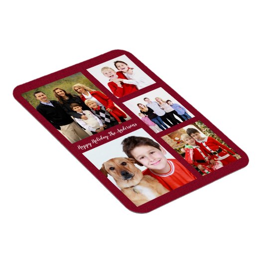 Mongramm für die bezaubernde Weihnachtsfamilie Magnet (Rechte Seite)