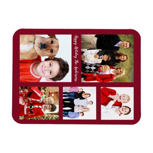 Mongramm für die bezaubernde Weihnachtsfamilie Magnet (Horizontal)