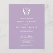 Mongramm Lilac Hochzeit Einladung Flyer (Vorne)