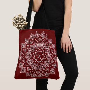 Mongrammed Mandala Tasche