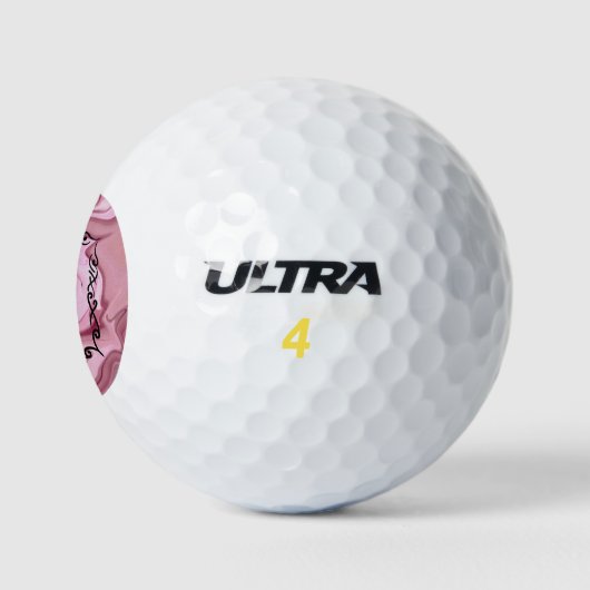 Mongrammieren Golf Ball Mauve Pink anpassen (Logo)
