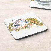 Monhegan Hütte J Kilburn Getränkeuntersetzer (Linke Seite)