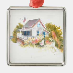 Monhegan Hütte J Kilburn Ornament Aus Metall
