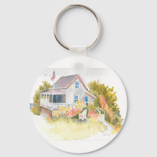 Monhegan Hütte J Kilburn Schlüsselanhänger
