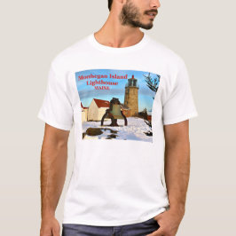 Monhegan Insel-Leuchtturm, Maine-T - Shirt