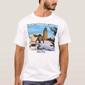 Monhegan Insel-Leuchtturm, Maine-T - Shirt (Vorderseite)