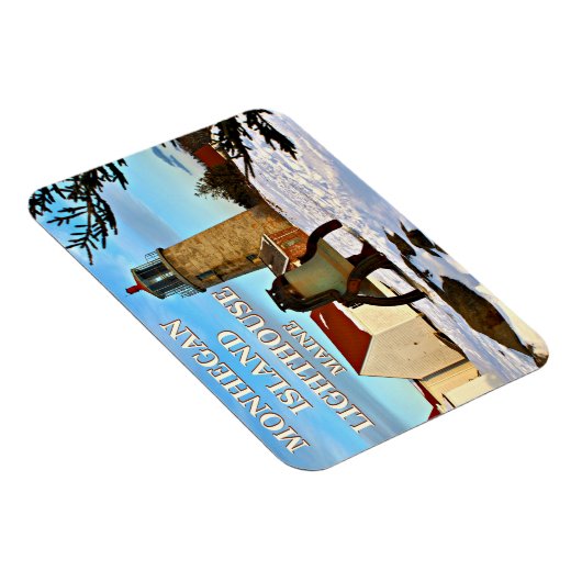 Monhegan Island Lighthouse, Maine Magnet (Rechte Seite)