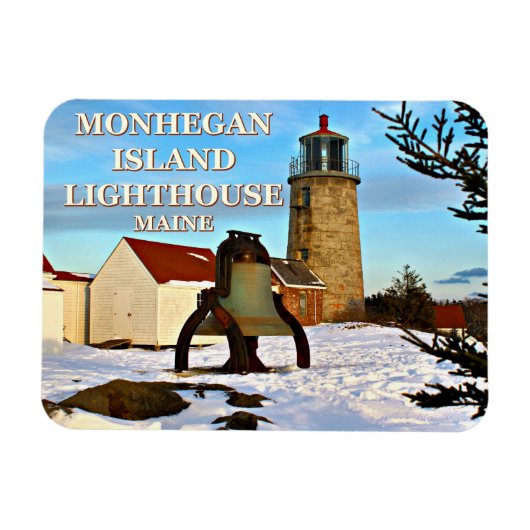 Monhegan Island Lighthouse, Maine Magnet (Horizontal)
