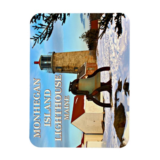Monhegan Island Lighthouse, Maine Magnet (Vertikal)