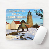 Monhegan Island Lighthouse, Maine Mousepad (Mit Mouse)