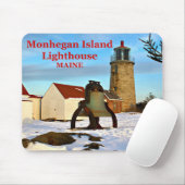 Monhegan Island Lighthouse, Maine Mousepad (Mit Mouse)