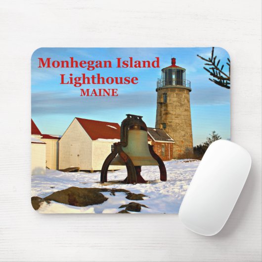 Monhegan Island Lighthouse, Maine Mousepad (Mit Mouse)