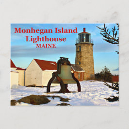 Monhegan Island Lighthouse, Maine Postcard Postkarte