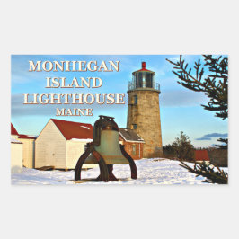 Monhegan Island Lighthouse, Maine Stickers