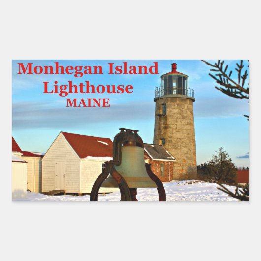 Monhegan Island Lighthouse, Maine Stickers (Vorderseite)