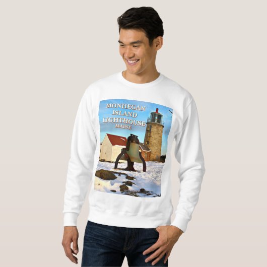 Monhegan Island Lighthouse, Maine Sweatshirt (Vorne ganz)