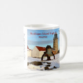 Monhegan Island Lighthouse, Maine Tasse (VorderseiteRechts)