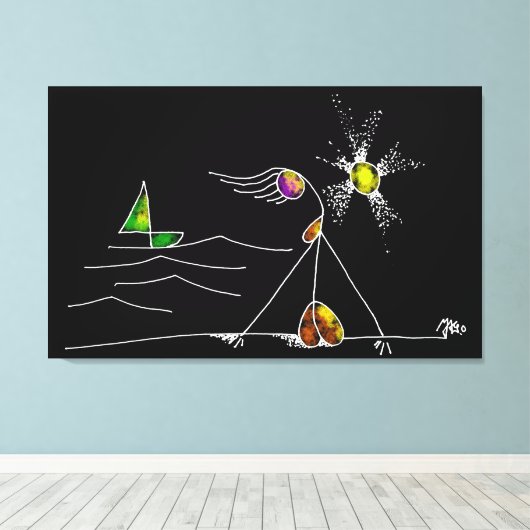 MONICA AND SUNSET LEINWANDDRUCK (Insitu (Holzboden))