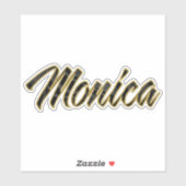 Monica black gold Lettering Aufkleber Sticker (Blatt)