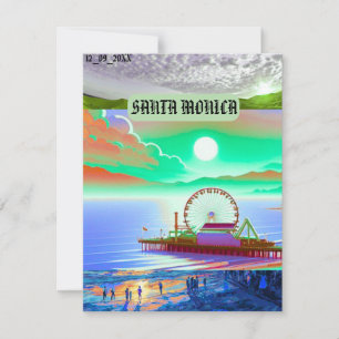 Monica monica california vintage travel cl feiertagskarte