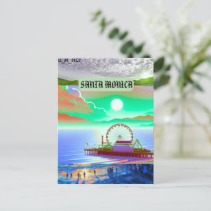 Monica monica california vintage travel cl feiertagspostkarte