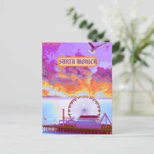 Monica monica california vintage travel cl postkarte