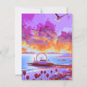 Monica monica california vintage travel cl postkarte