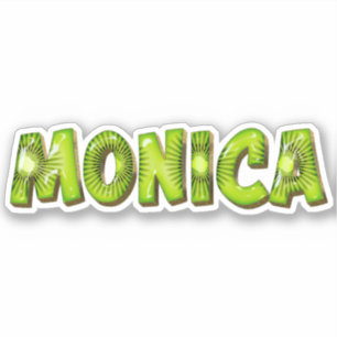 Monica Name Kiwi Design Aufkleber Sticker